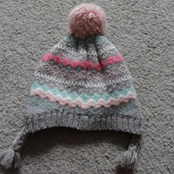 Carter's Girls Sz 12-24 M Winter Hat Gray Pom-pom - Picture 11 of 11
